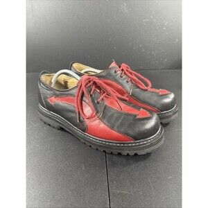 Vintage Men’s Sha Sha Fine Shoes Black And Red  “Devil Tail” Size 12